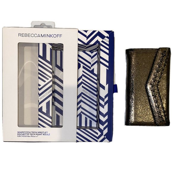 REBECCA Minkoff Tech iPhone 7 Metallic Case Wallet - Picture 1 of 6